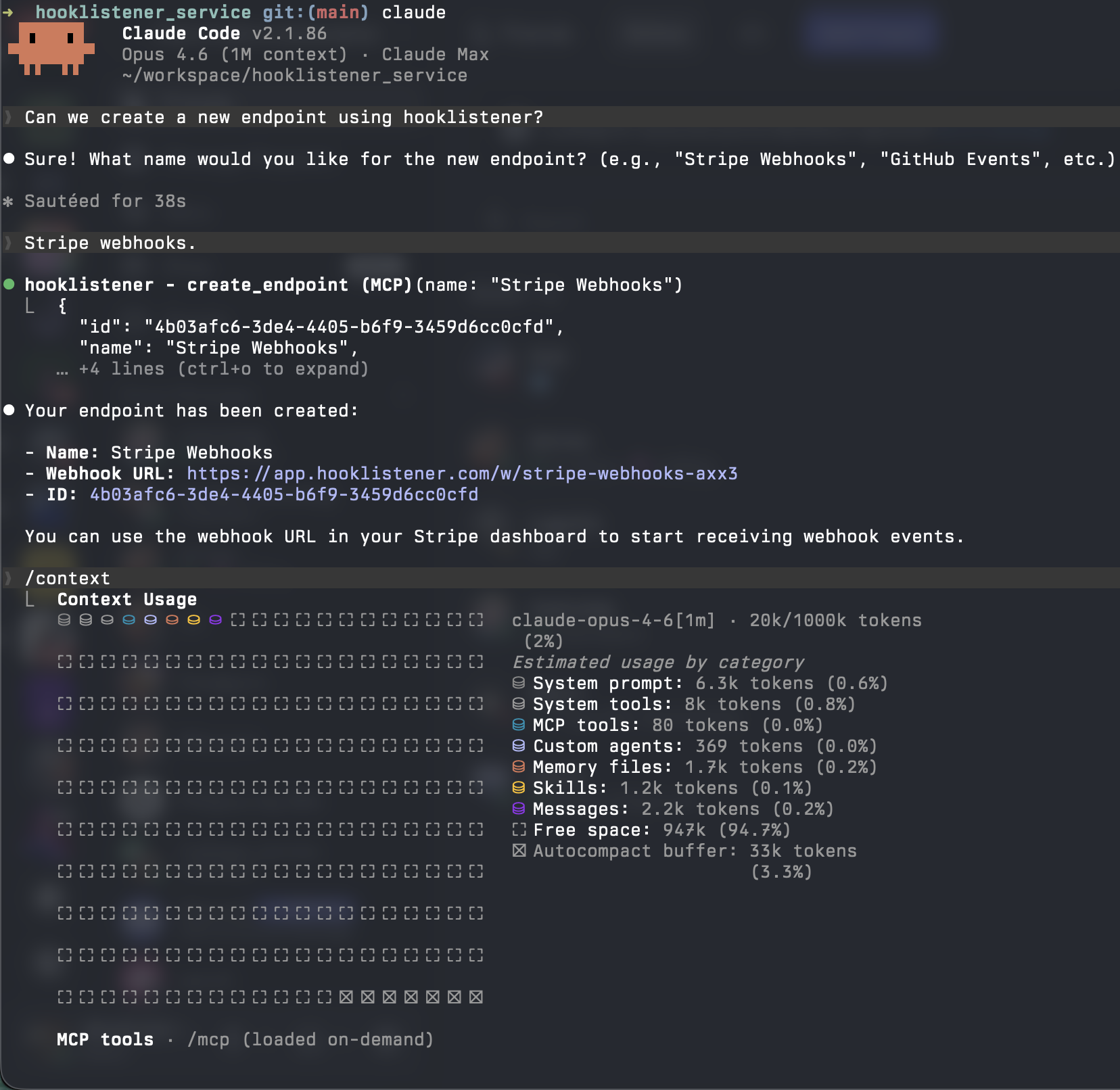 Creating an endpoint with MCP